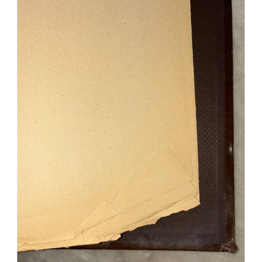 Vintage 1940s Scrapbook Brown Floral 100 Pages 14.5x12